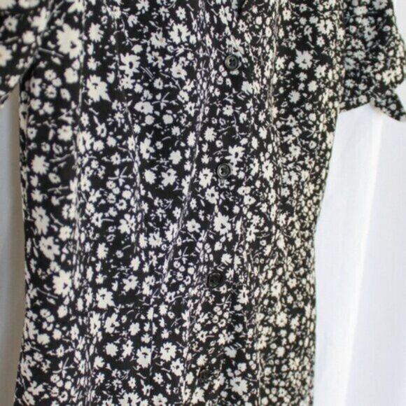 Modcloth Women's Just Gotta Have It Black and White Floral Mini Dress 4 - Picture 9 of 9